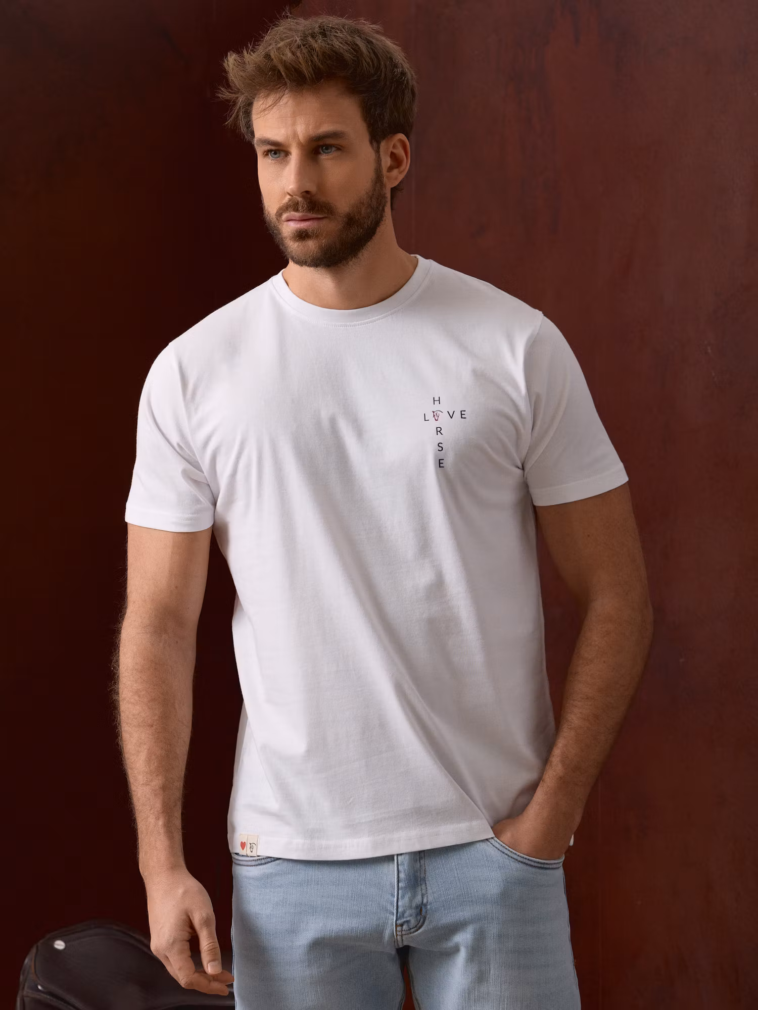 T-shirt Horse Love | Blanc