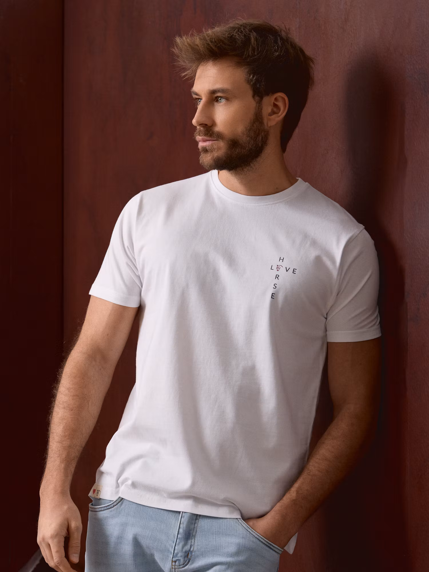 T-shirt Horse Love | Blanc