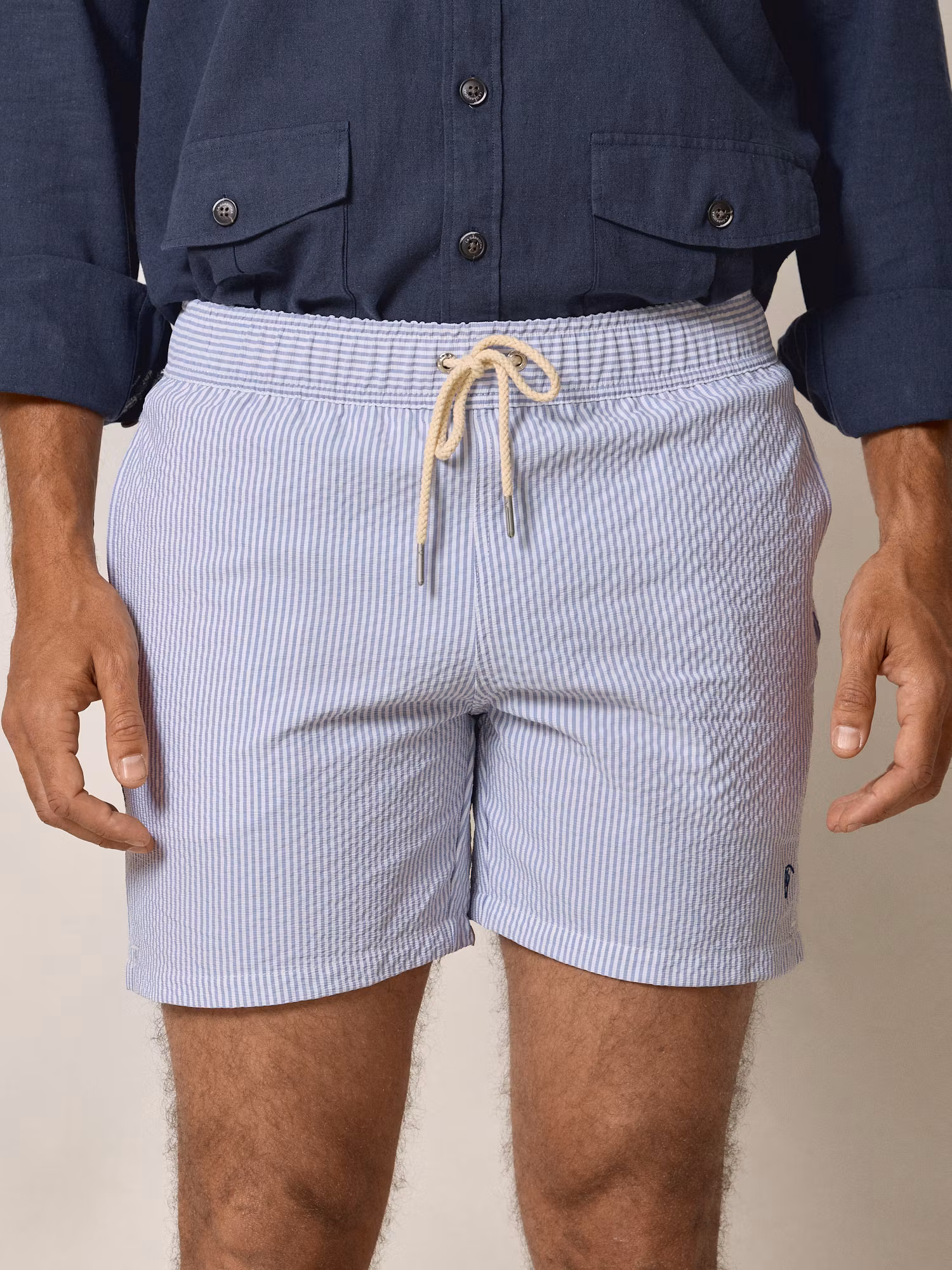 Bañador Rayas Seersucker | Marino