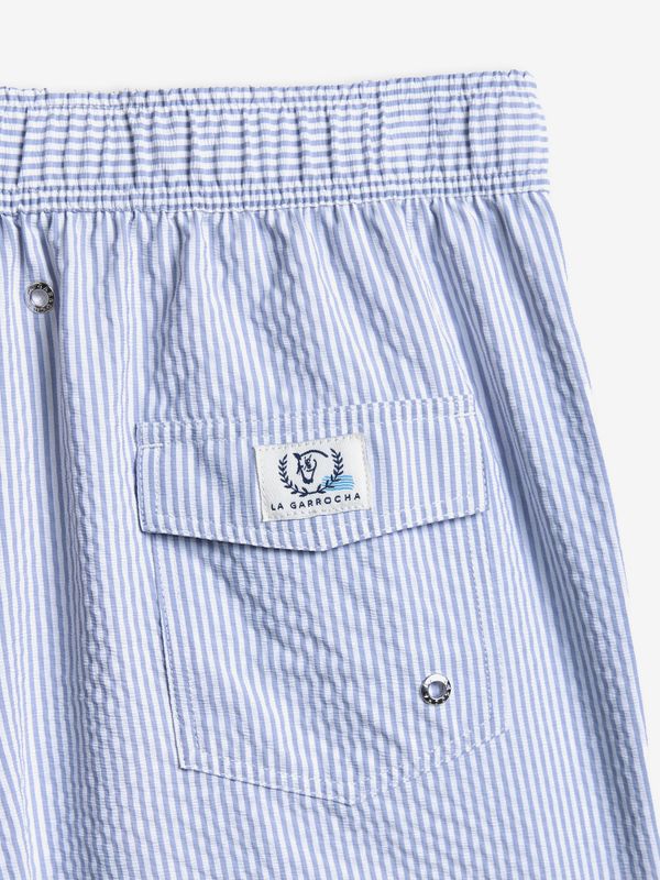 Seersucker Striped Swimsuit | Marino