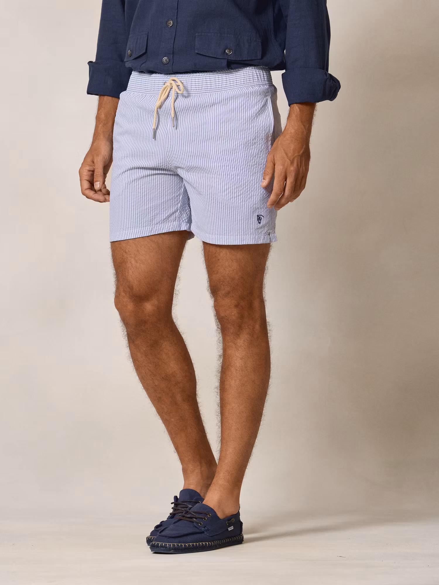 Bañador Rayas Seersucker | Marino