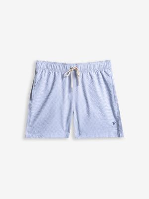 Seersucker Striped Swimsuit | Marino