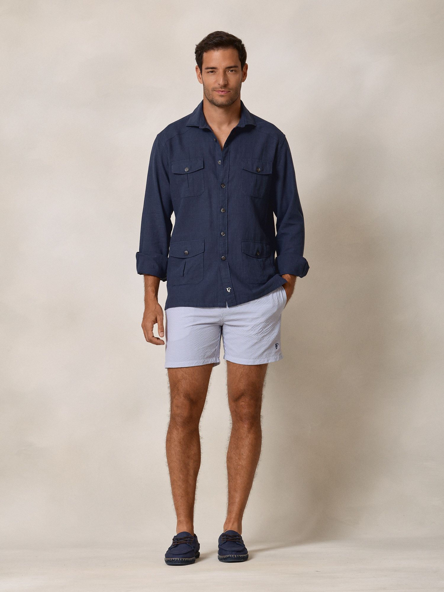 Maillot de bain à Rayures en seersucker | Marino