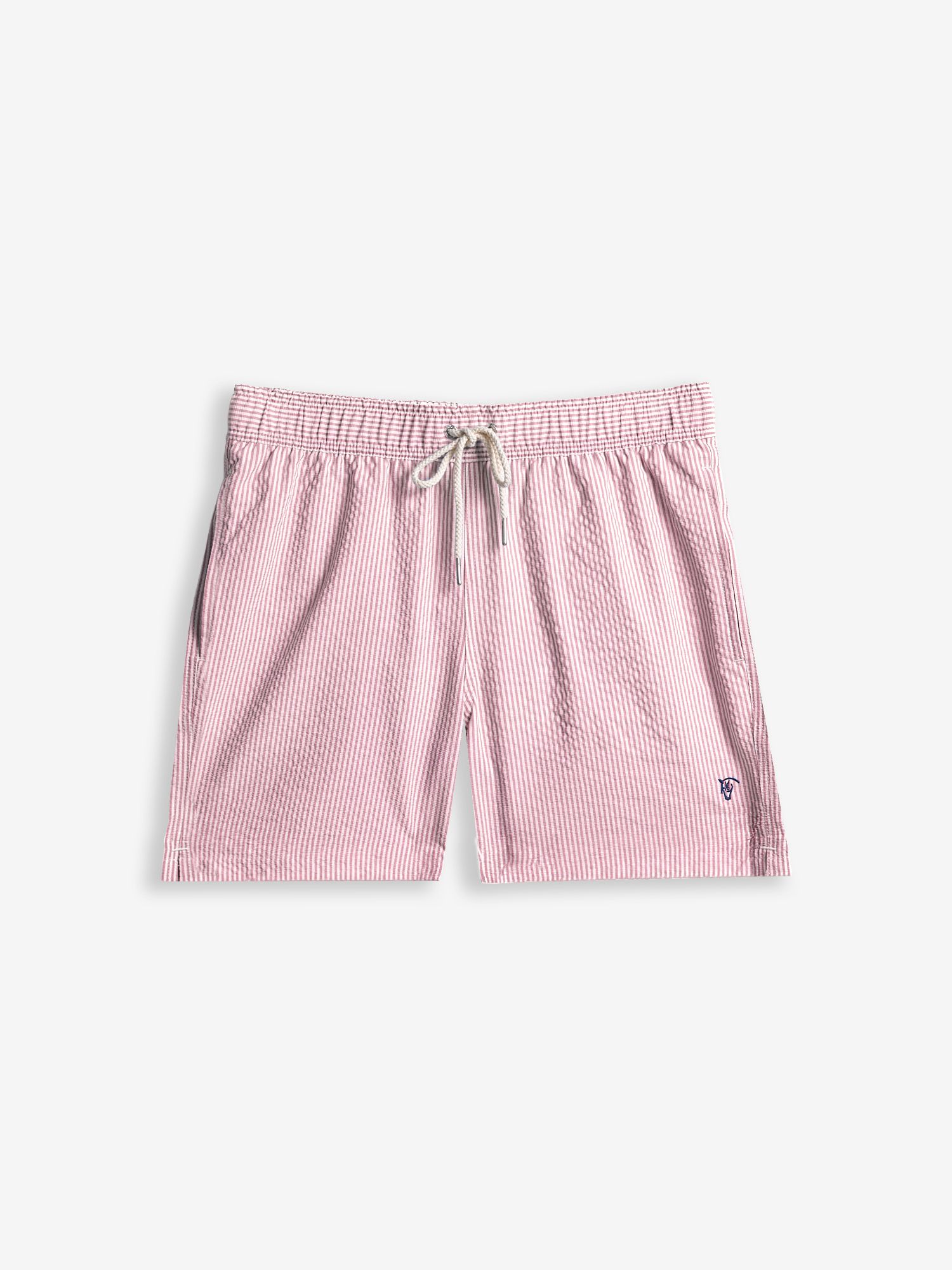 Seersucker Striped Swimsuit | Burgundy 