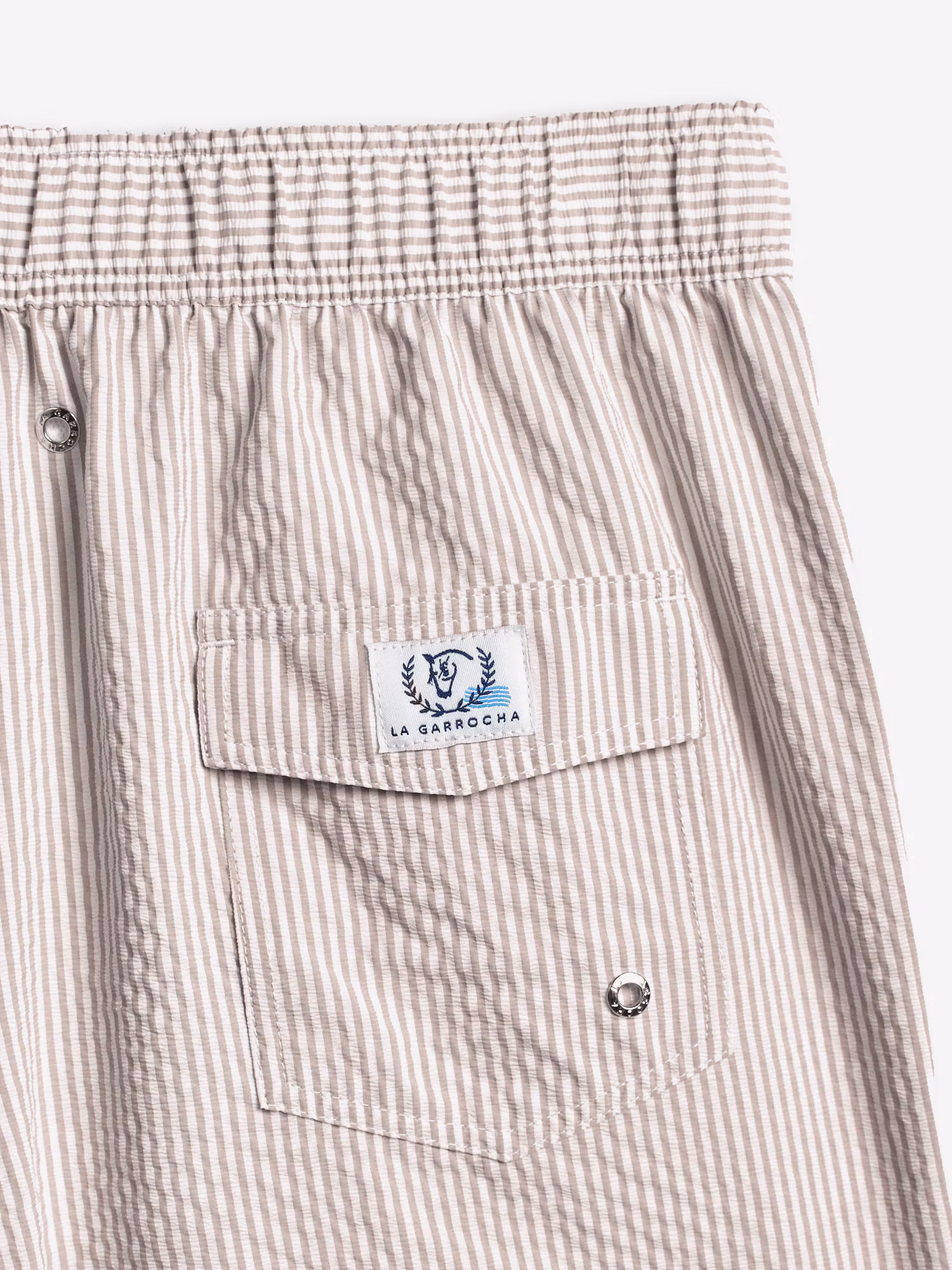 Maillot de bain à Rayures en Seersucker | Camel