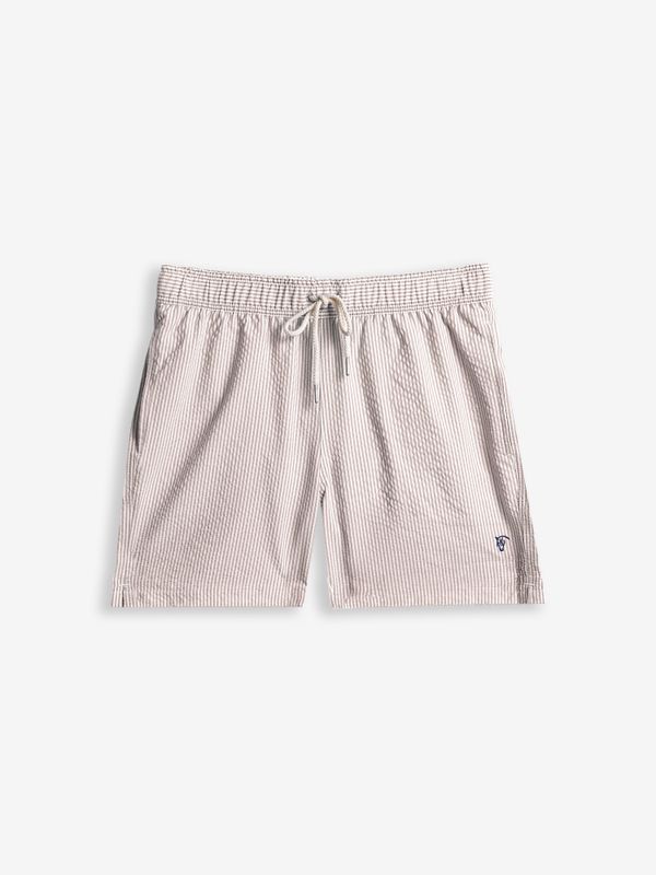 Maillot de bain à Rayures en Seersucker | Camel