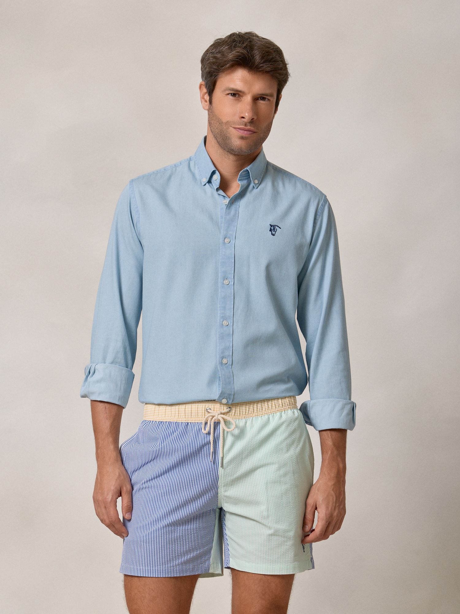 Maillot de bain à Rayures Multicolore en Seersucker