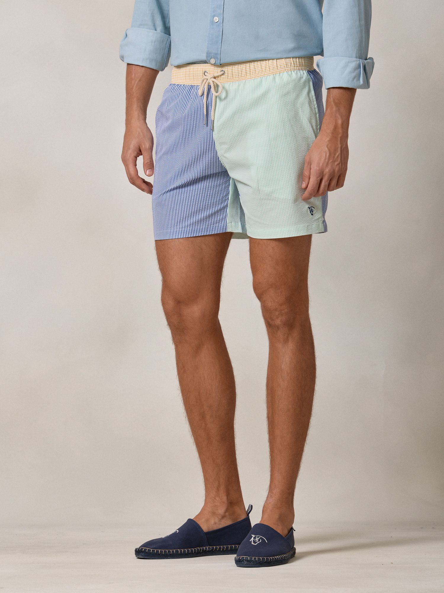 Maillot de bain à Rayures Multicolore en Seersucker