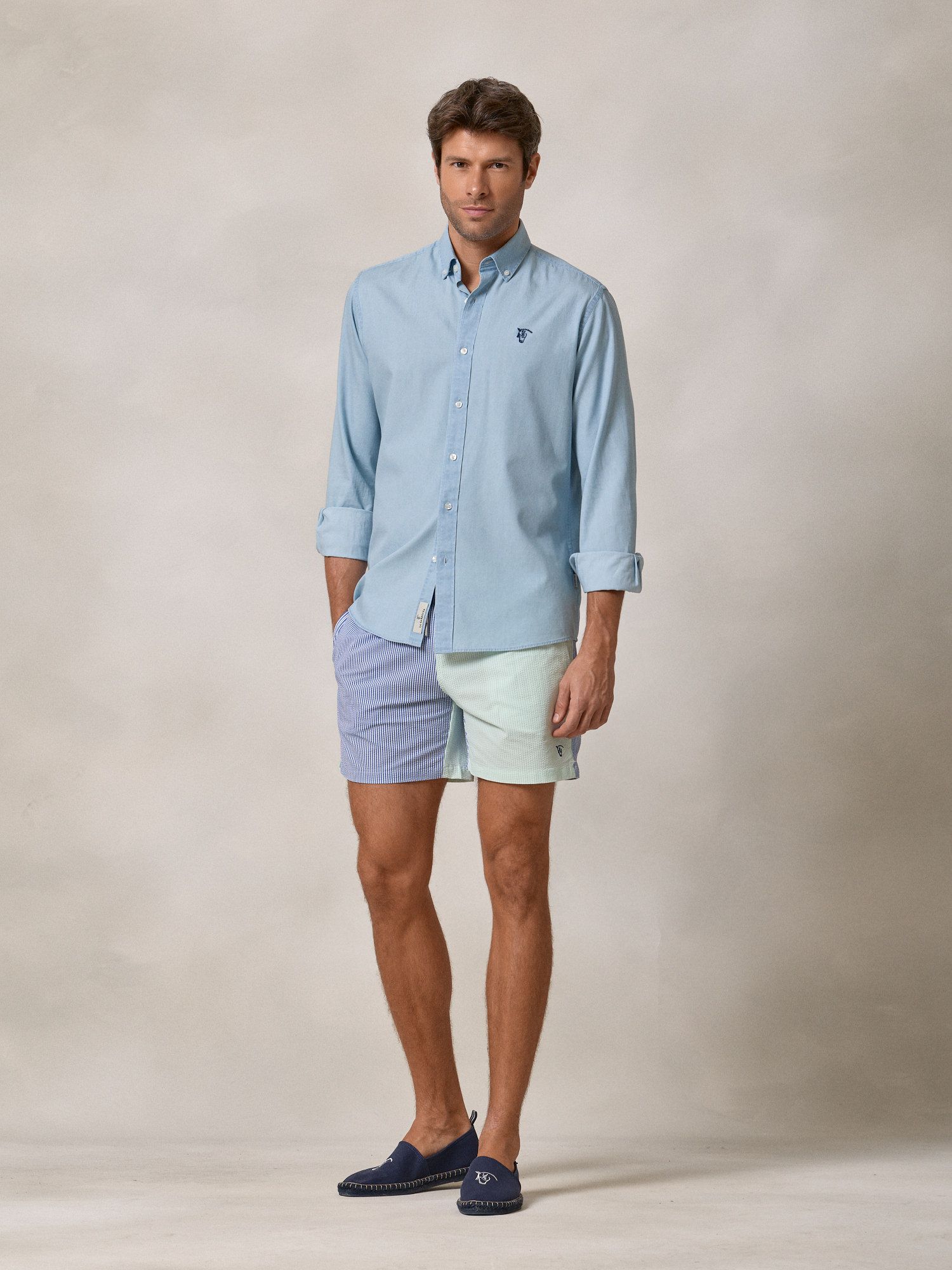 Maillot de bain à Rayures Multicolore en Seersucker