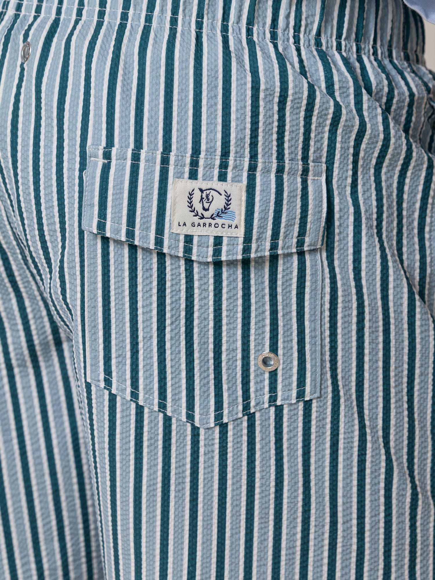 Calção de banho Listrado | Verde Egeu