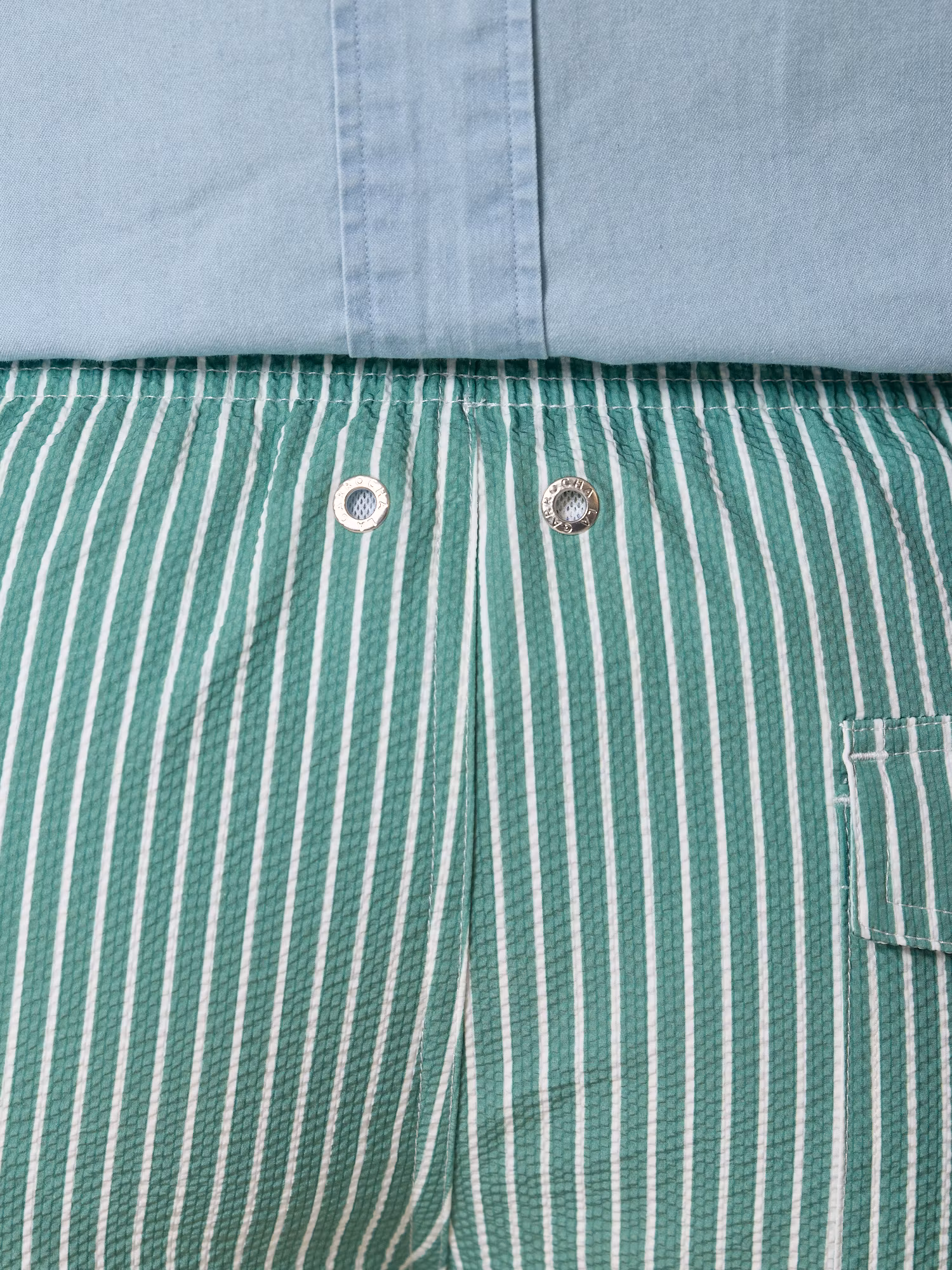 Bañador Raya Ancha Seersucker | Verde