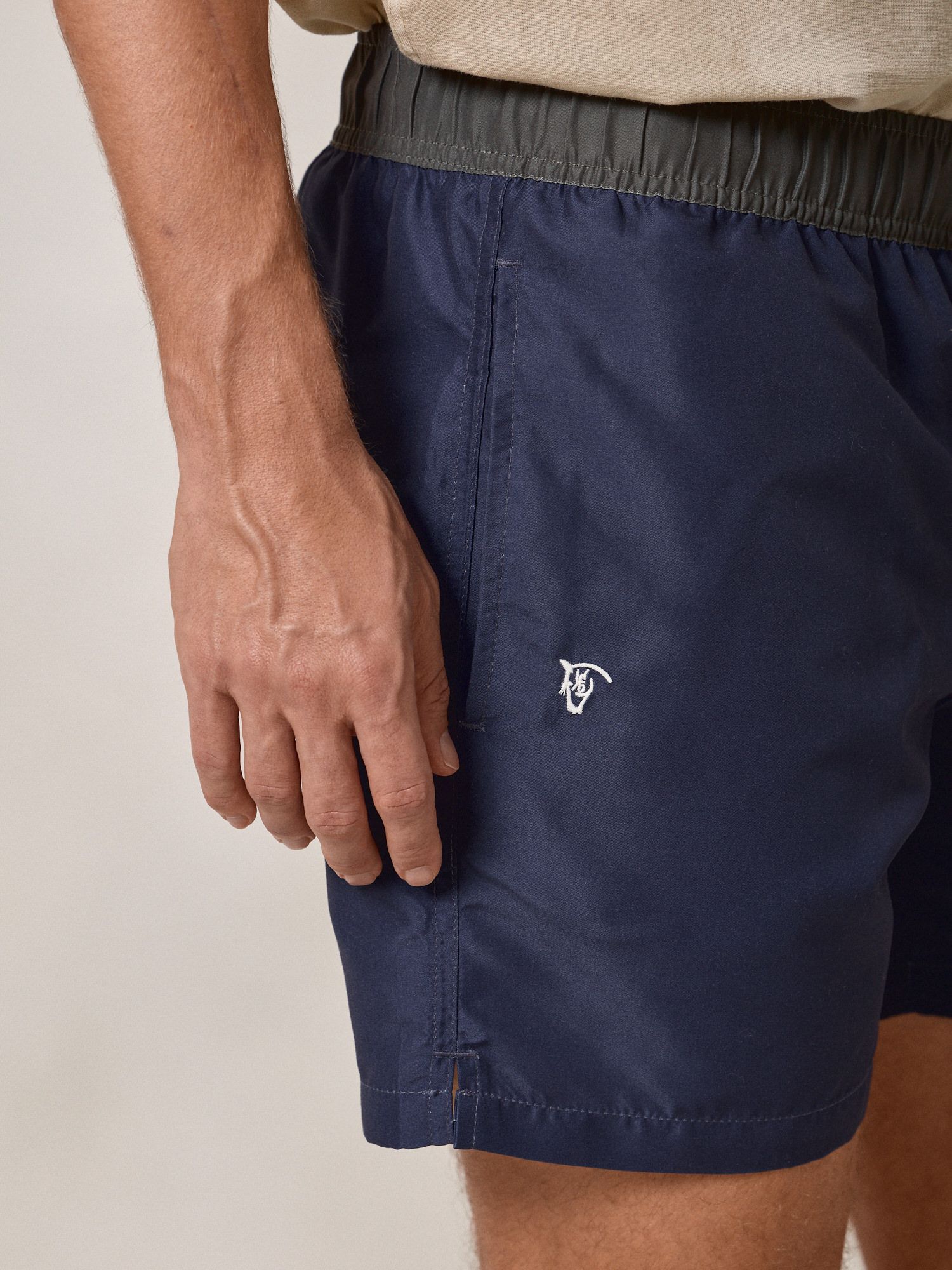 Calção de banho Liso | Azul Marinho