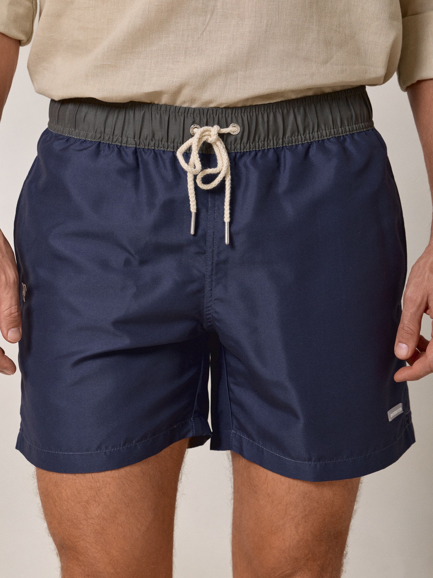 Calção de banho Liso | Azul Marinho