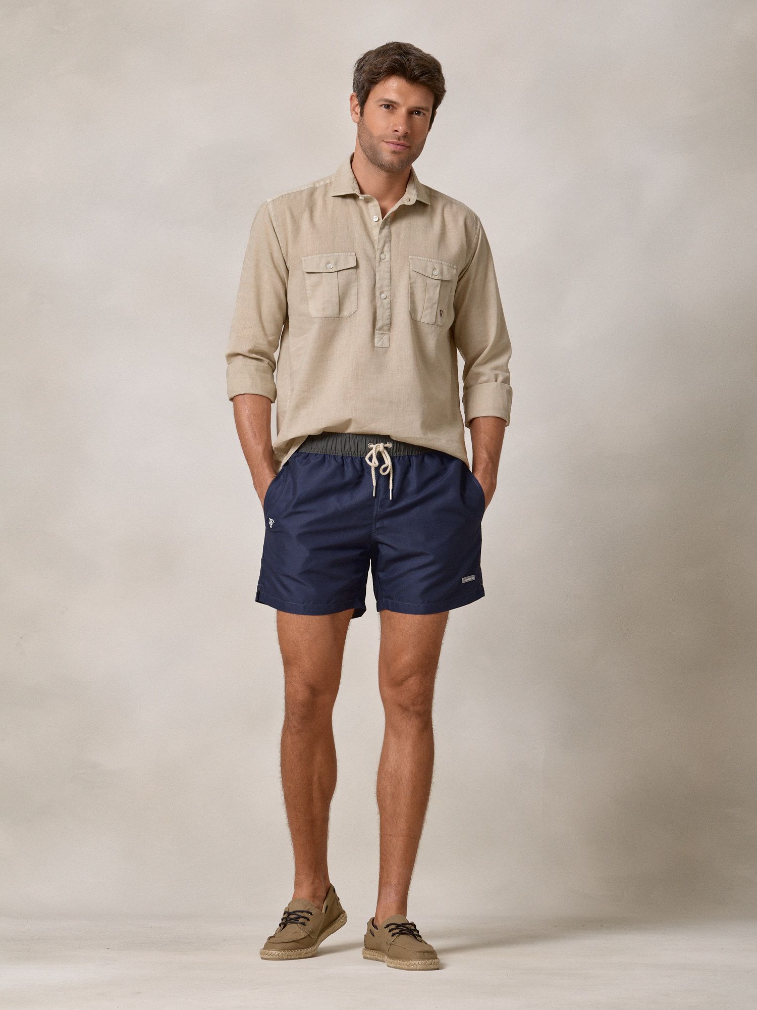 Calção de banho Liso | Azul Marinho