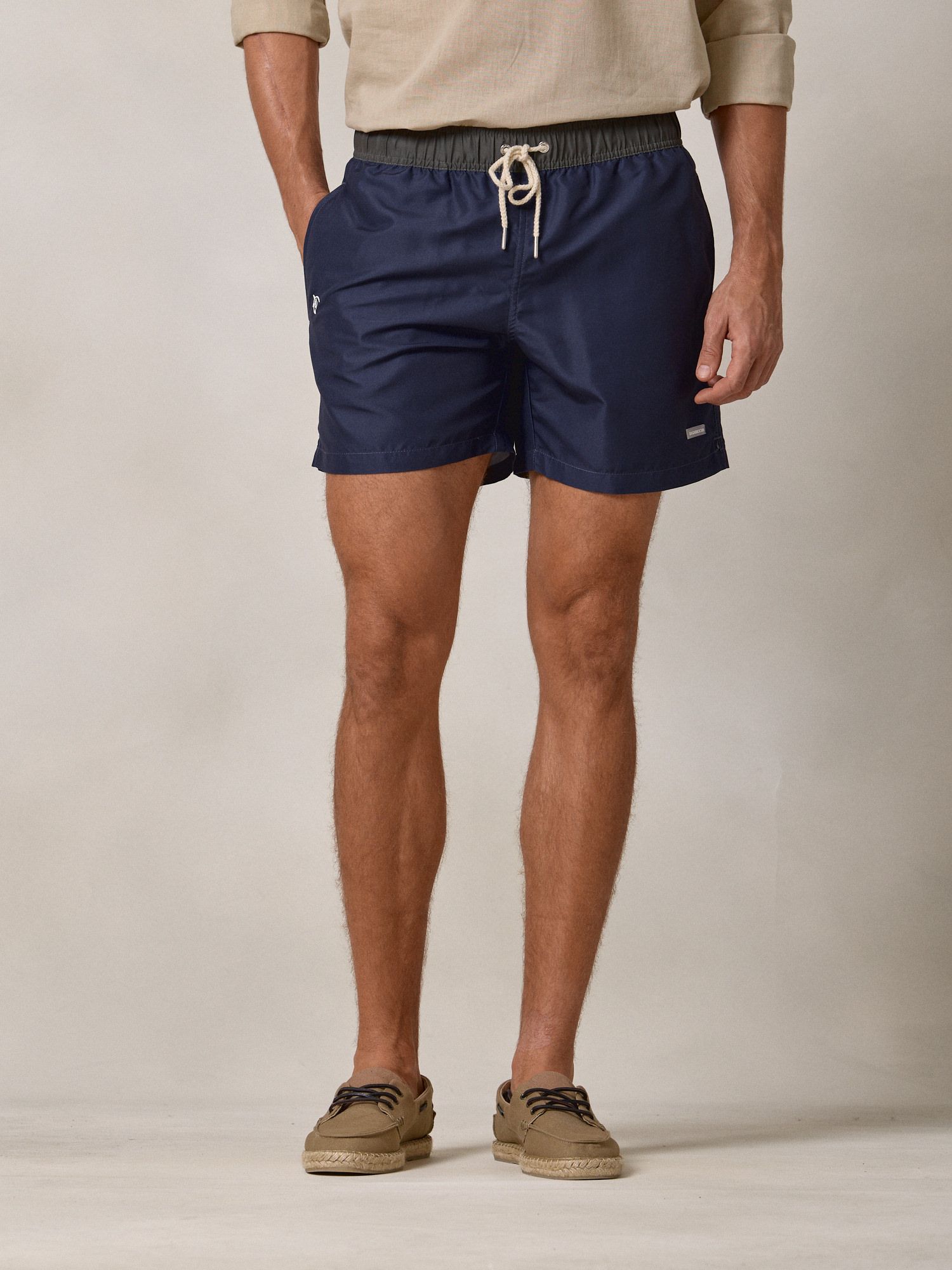 Calção de banho Liso | Azul Marinho