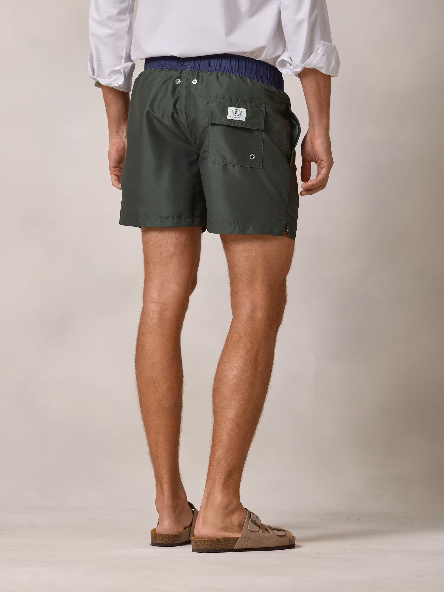 Calção de banho Liso | Verde Musgo