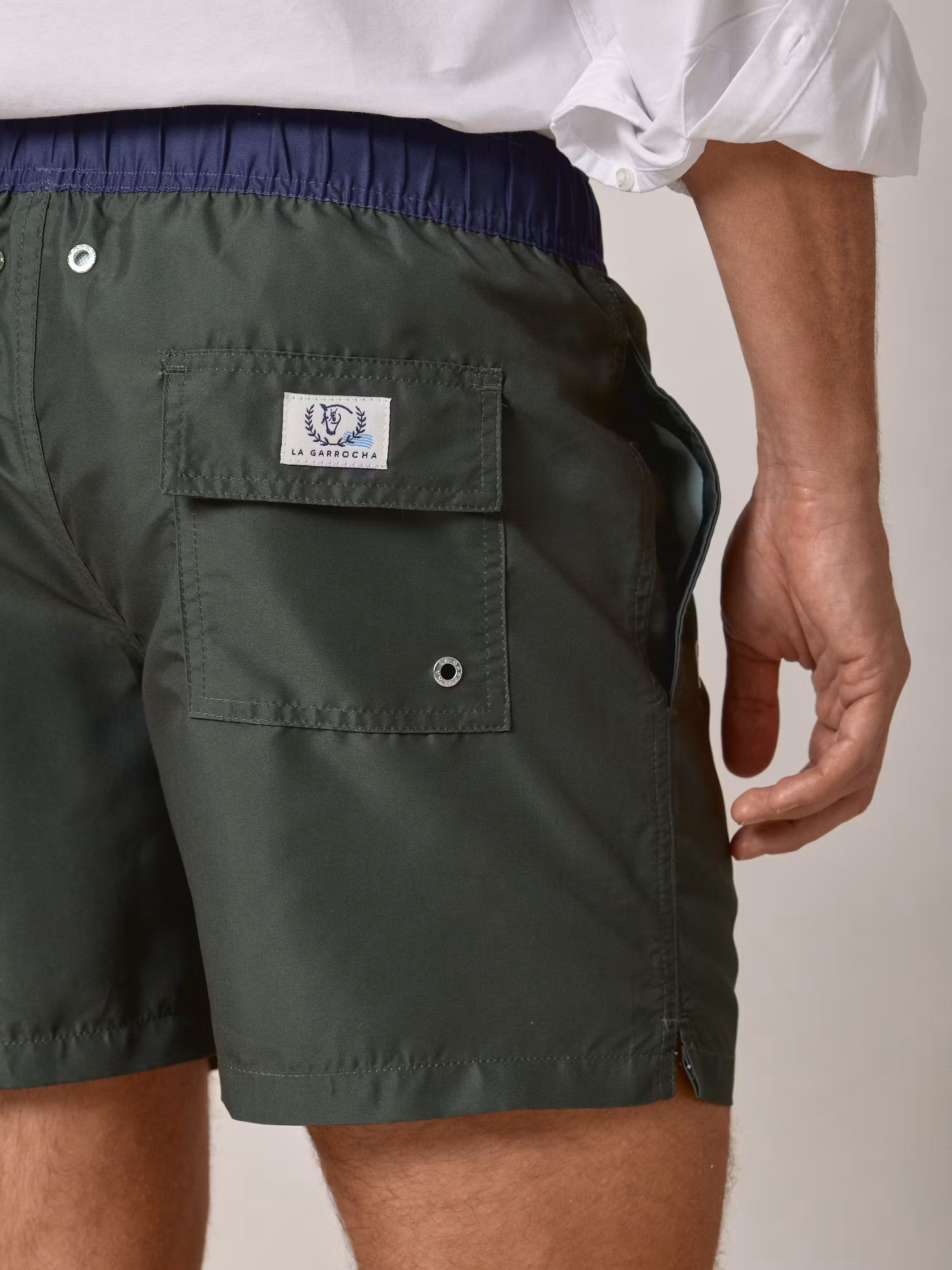 Calção de banho Liso | Verde Musgo