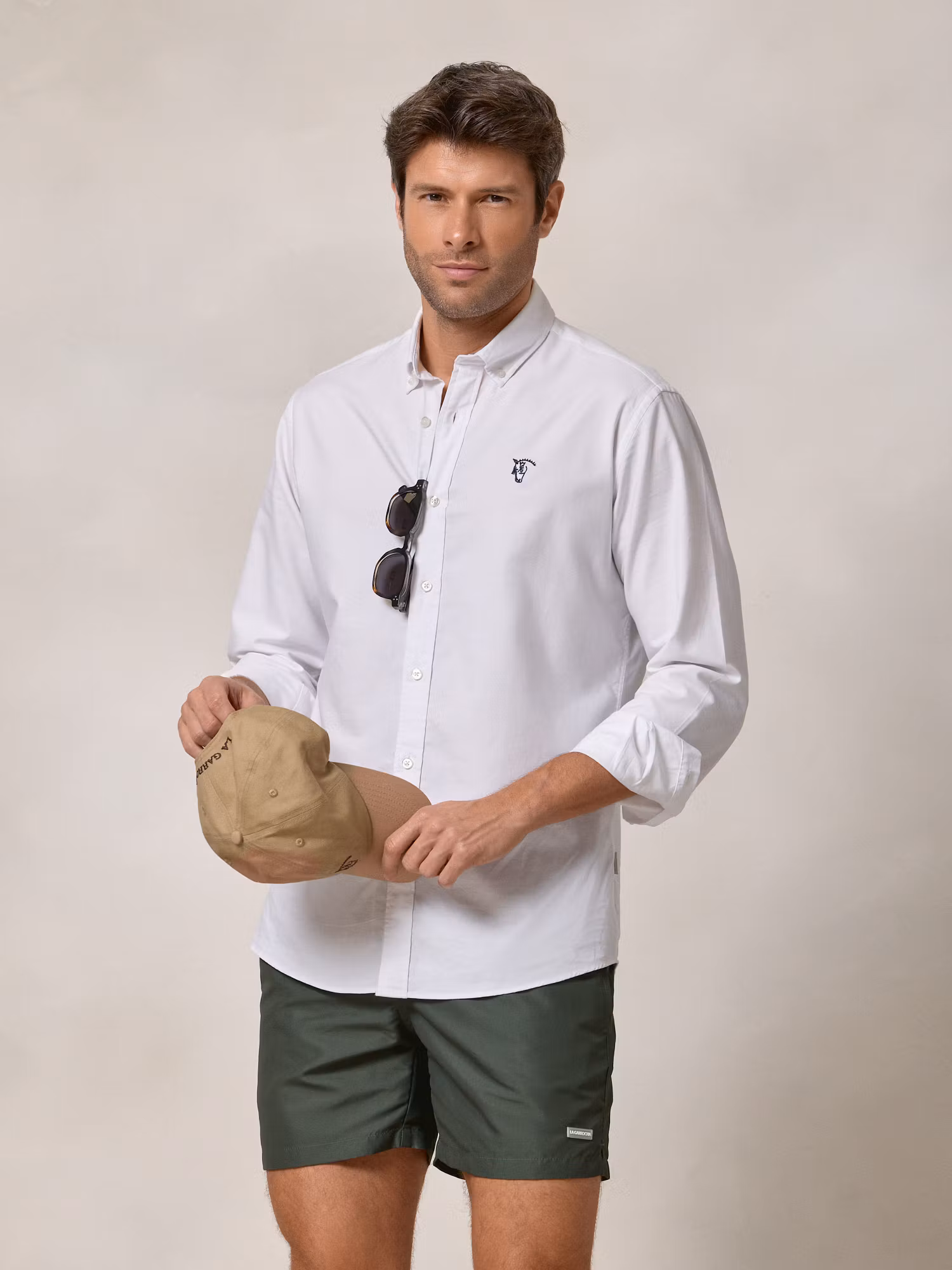 Calção de banho Liso | Verde Musgo