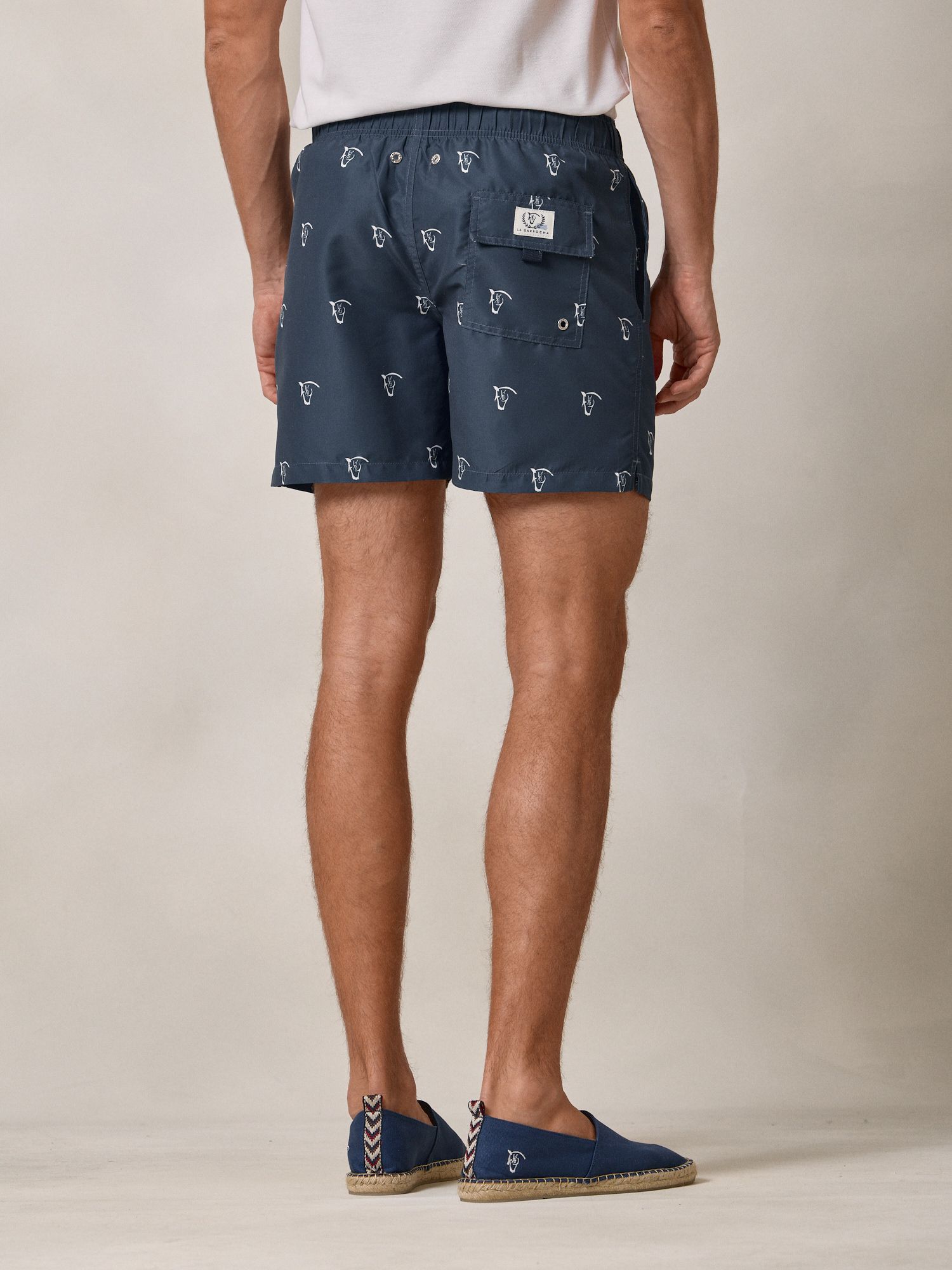 Calção de banho de cavalos | Azul Lago