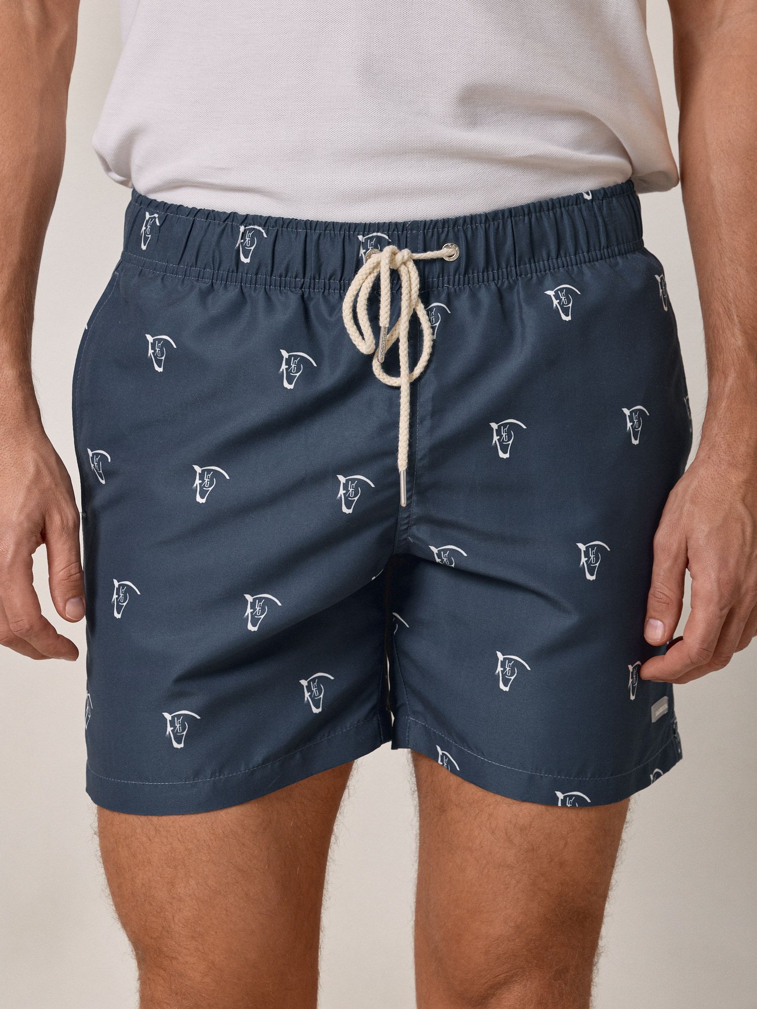 Calção de banho de cavalos | Azul Lago