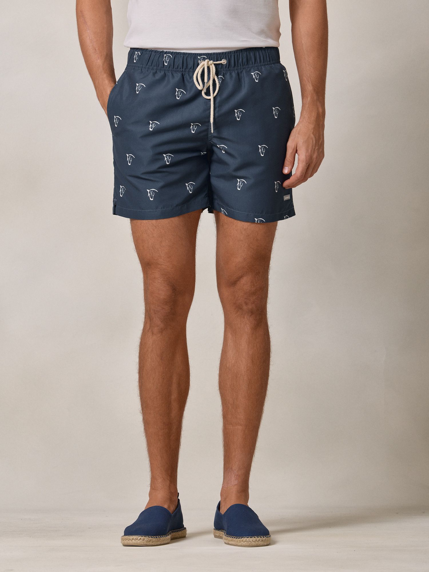 Calção de banho de cavalos | Azul Lago