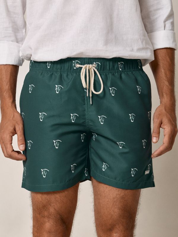 Horses Swimsuit | Aegean Green