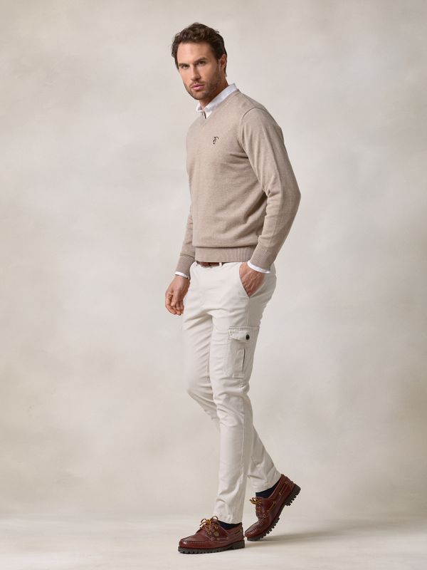 Cotton cargo trousers | Beige