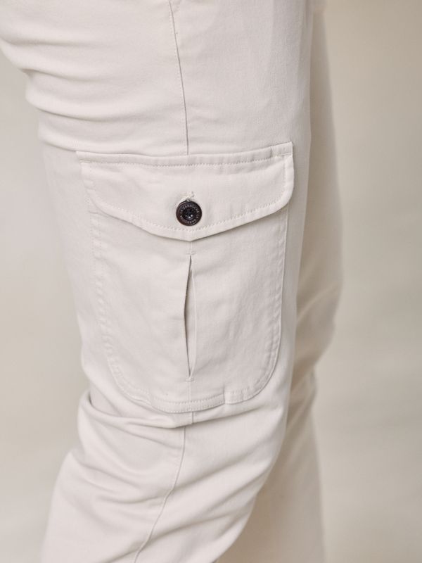 Cotton cargo trousers | Beige