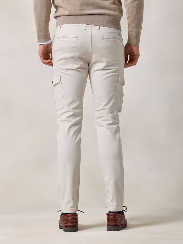 Cotton cargo trousers | Beige