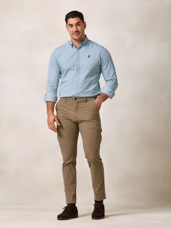 Cotton cargo trousers | Camel