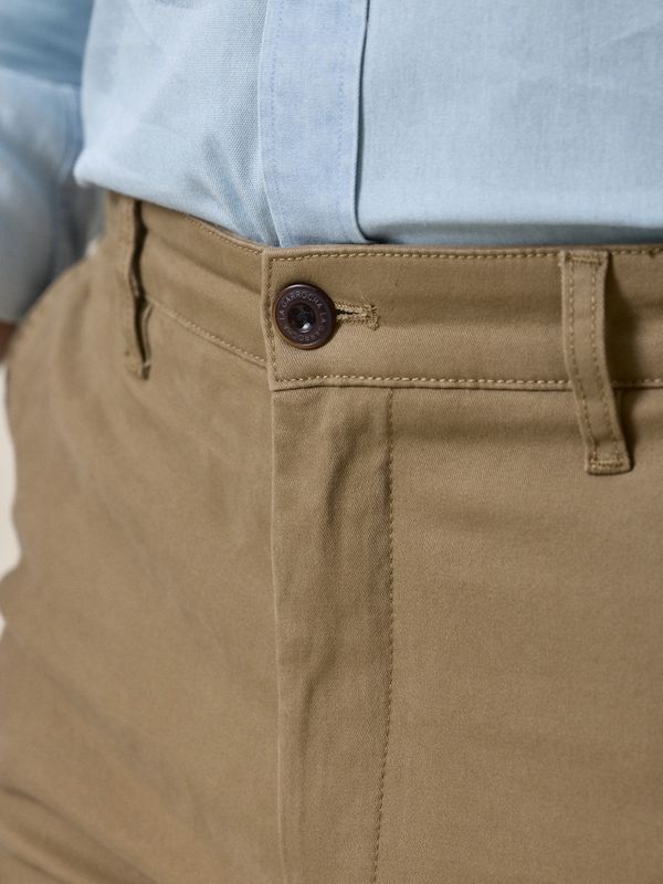 Cotton cargo trousers | Camel