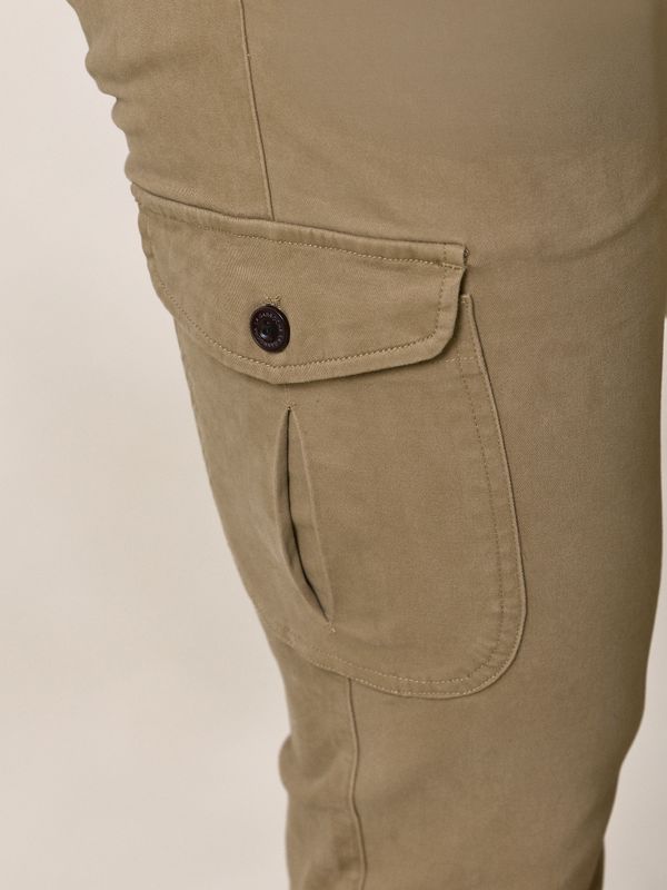 Cotton cargo trousers | Camel