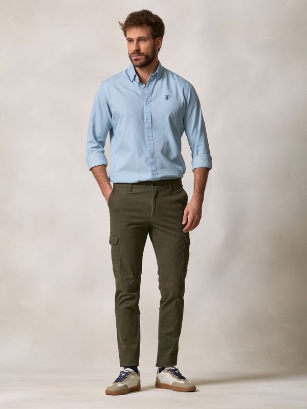 Cotton cargo trousers | Green