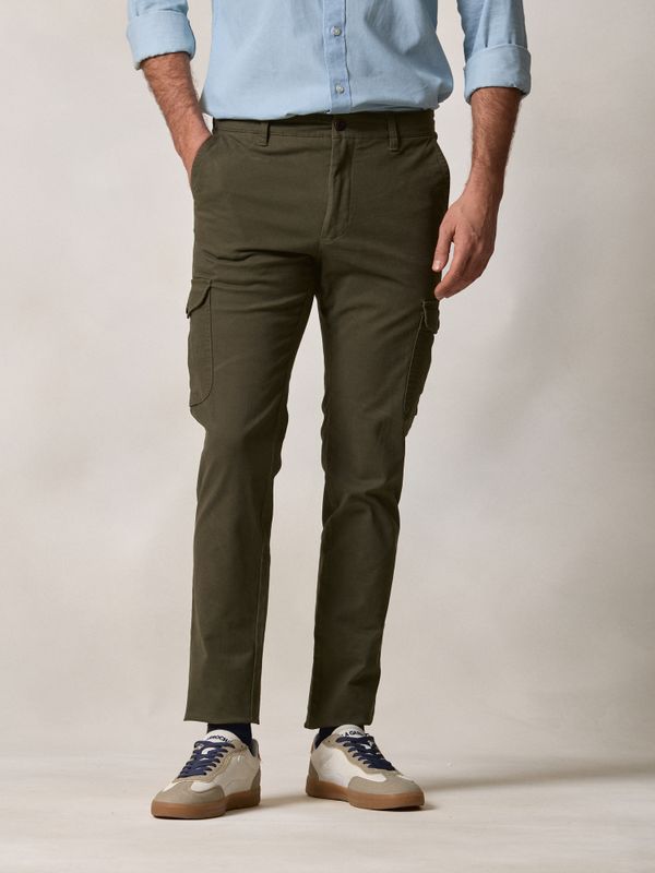 Cotton cargo trousers | Green