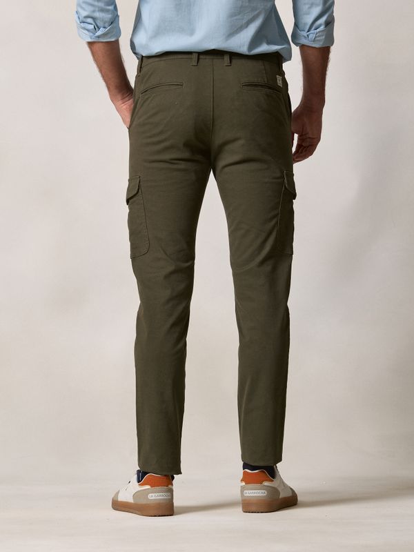 Cotton cargo trousers | Green