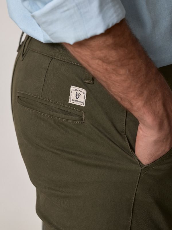 Cotton cargo trousers | Green