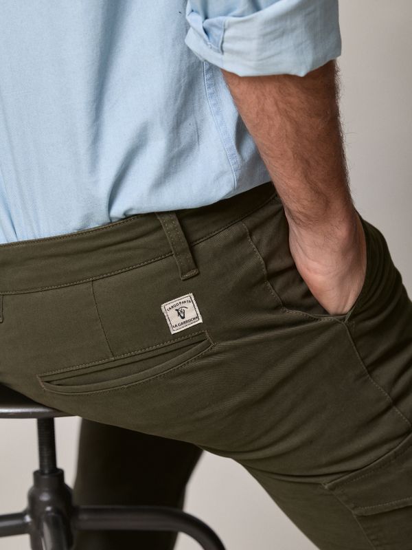 Cotton cargo trousers | Green