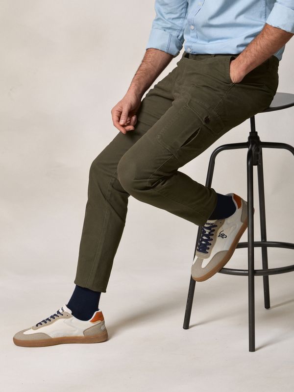 Cotton cargo trousers | Green