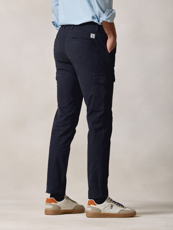 Cotton cargo trousers | Navy Blue