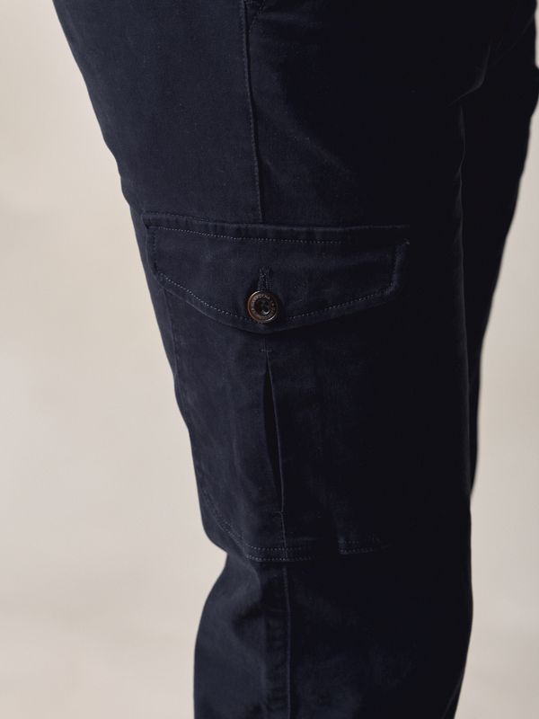 Cotton cargo trousers | Navy Blue