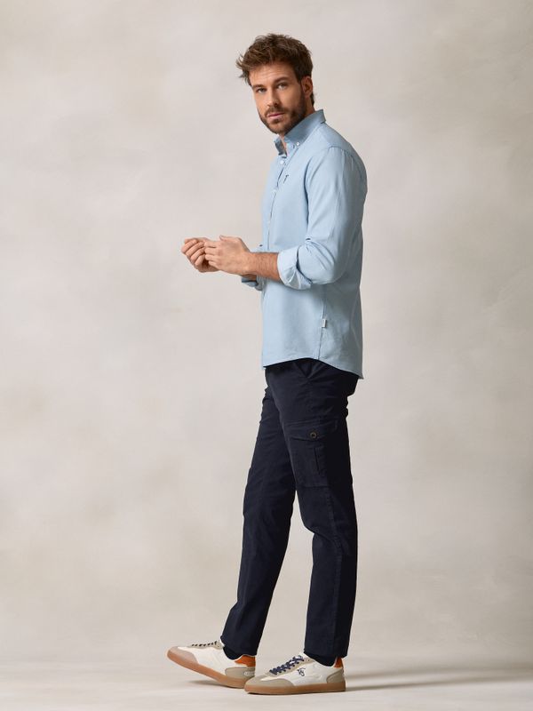 Cotton cargo trousers | Navy Blue