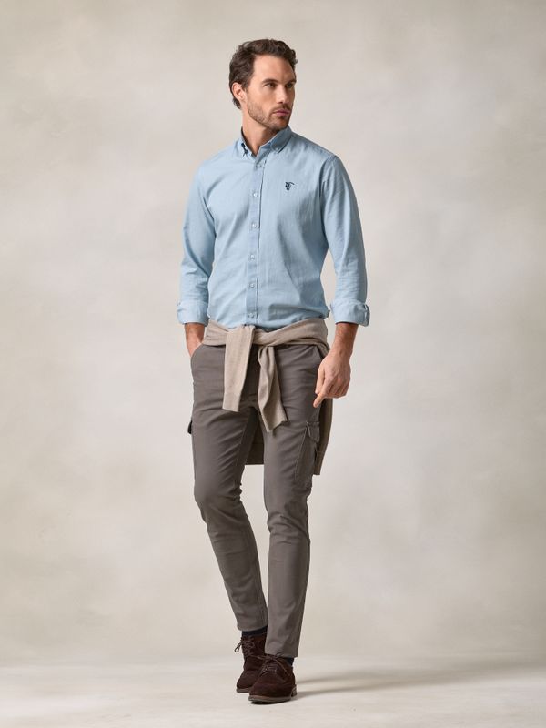 Cotton cargo trousers | Toasted Brown