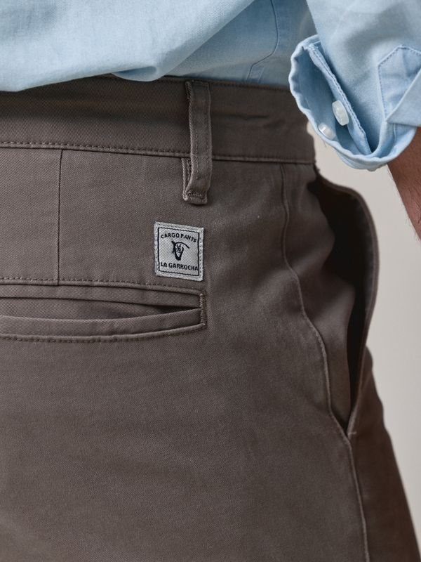 Cotton cargo trousers | Toasted Brown