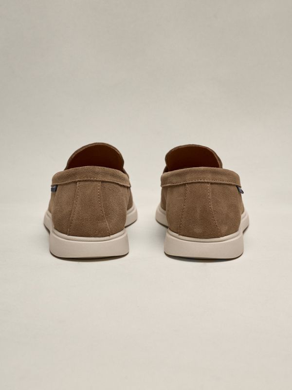 Suede penny loafer