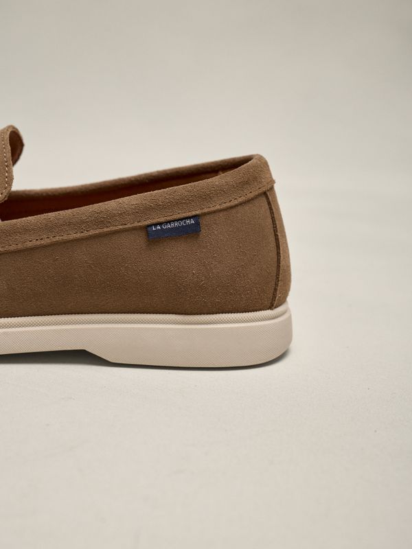Suede penny loafer