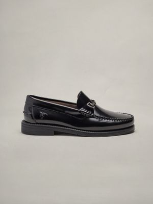 Buckle penny loafer | Black