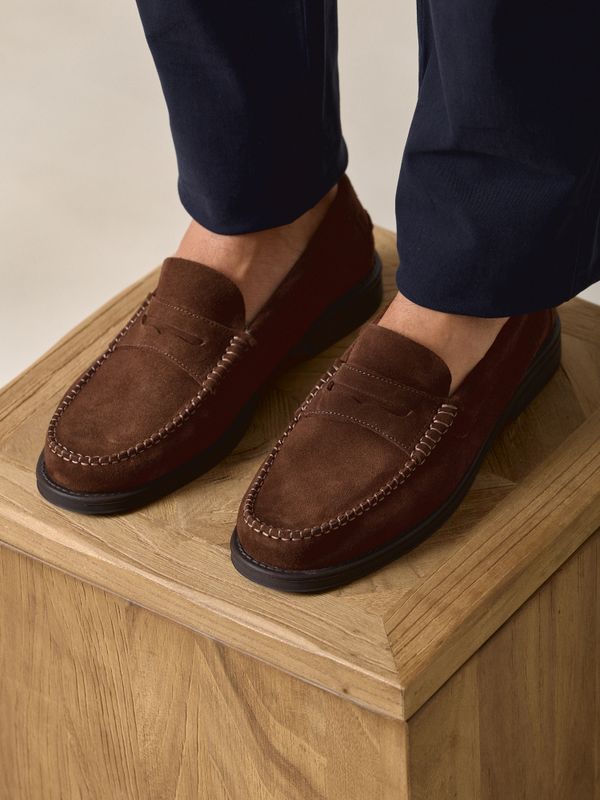 Suede Loafer | Tobacco