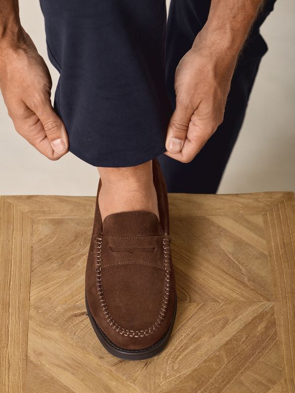 Zapato Mocasín Serraje | Tabaco