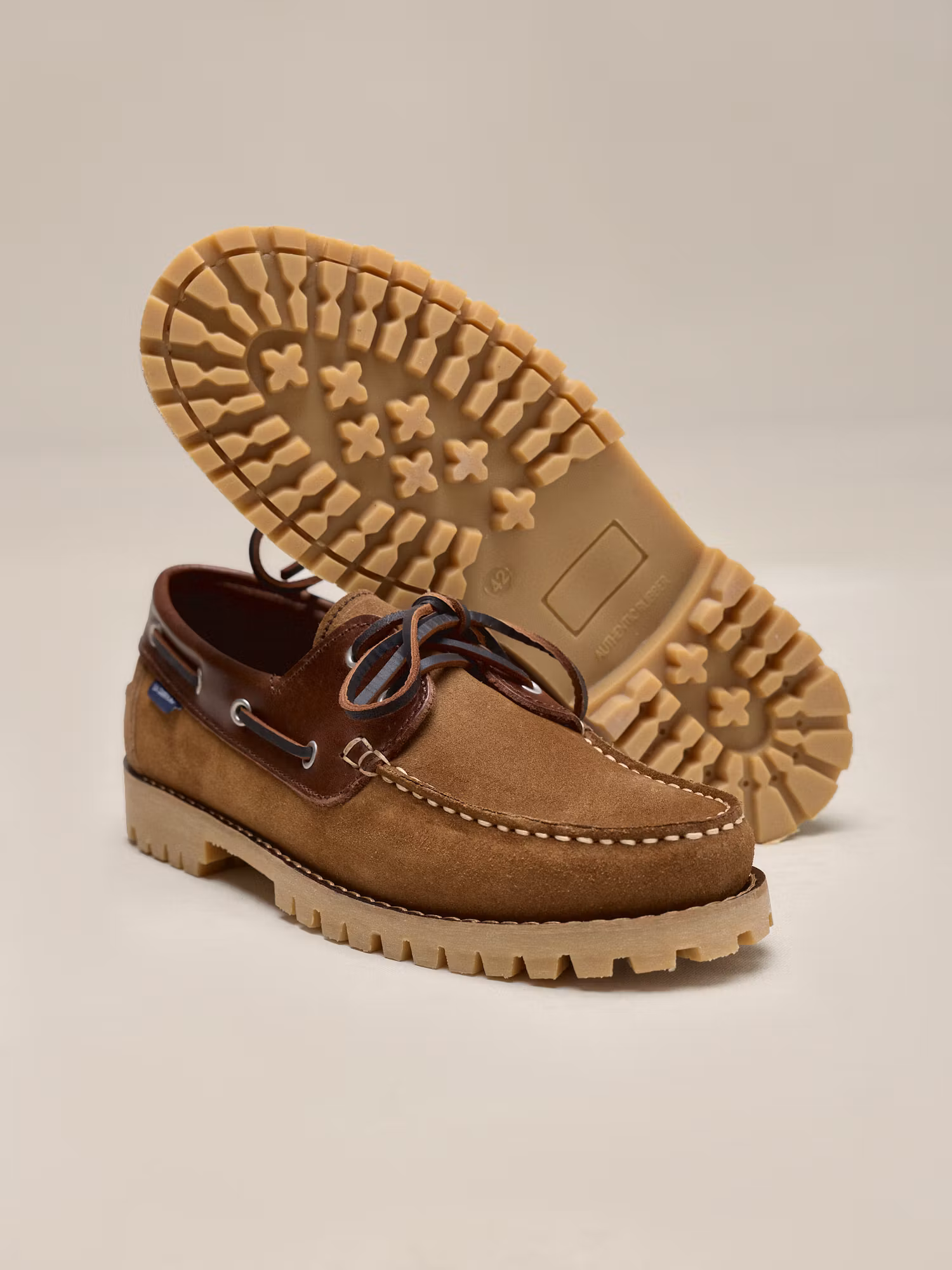 Zapato Náutico Combinado | Camel