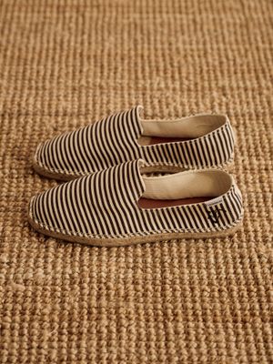 Striped Espadrille | Brown